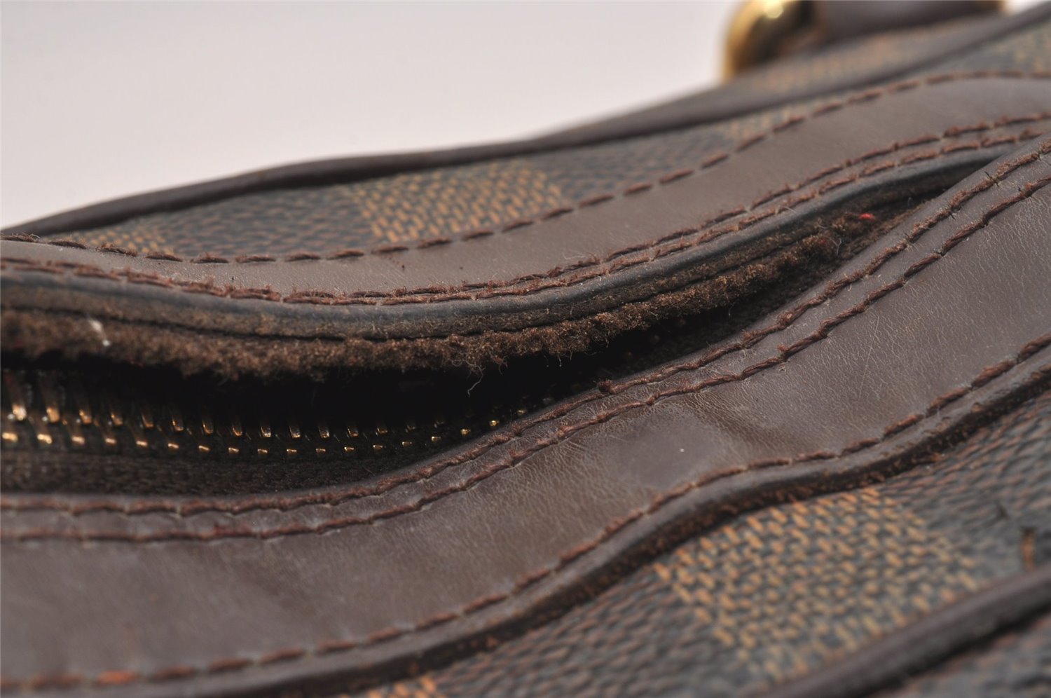 Authentic Louis Vuitton Damier Duomo Hand Boston Bag Purse N60008 LV 6428J