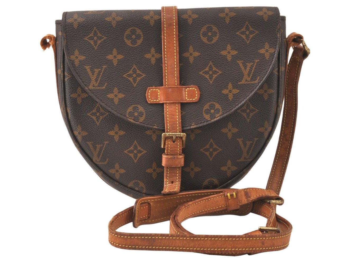 Authentic Louis Vuitton Monogram Chantilly MM Shoulder Bag M51233 Junk 6428K