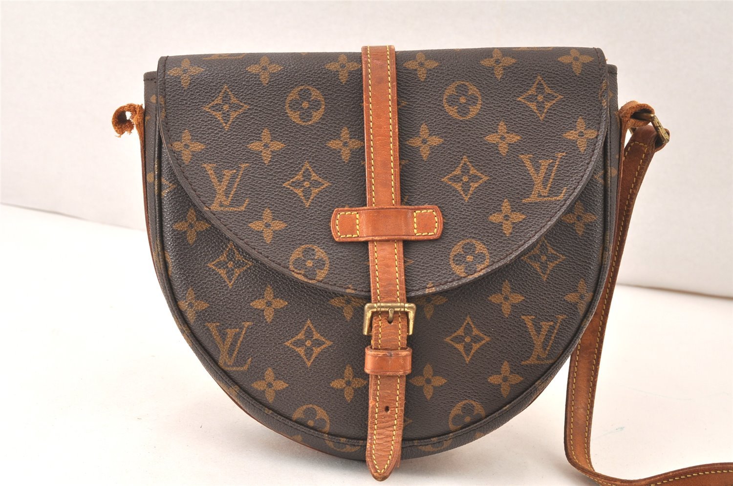 Authentic Louis Vuitton Monogram Chantilly MM Shoulder Bag M51233 Junk 6428K