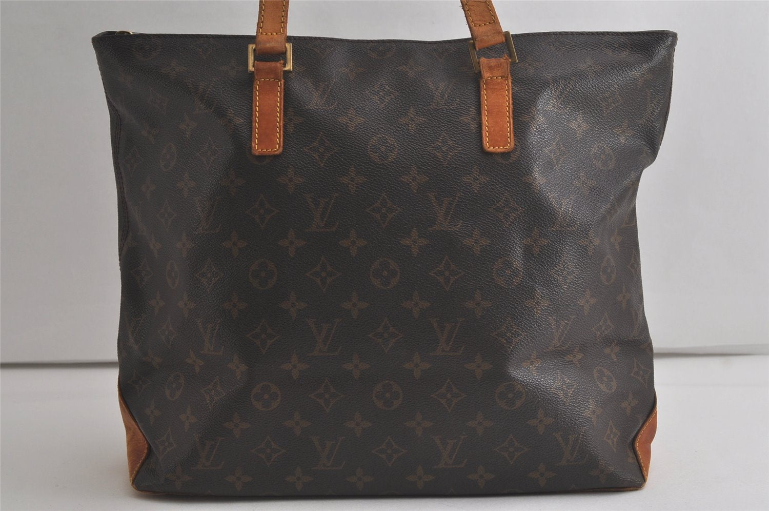 Authentic Louis Vuitton Monogram Cabas Mezzo Shoulder Tote Bag M51151 Junk 6430K