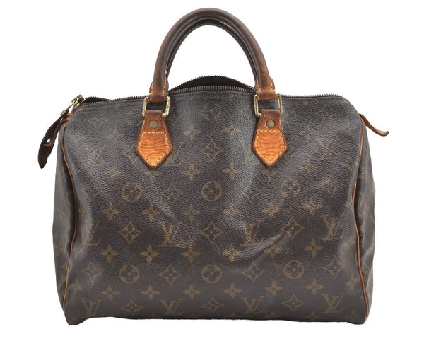 Authentic Louis Vuitton Monogram Speedy 30 Hand Boston Bag M41526 Junk 6431J