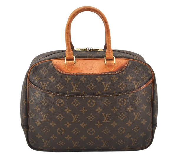 Authentic Louis Vuitton Monogram Deauville Hand Bag M47270 LV 6431K