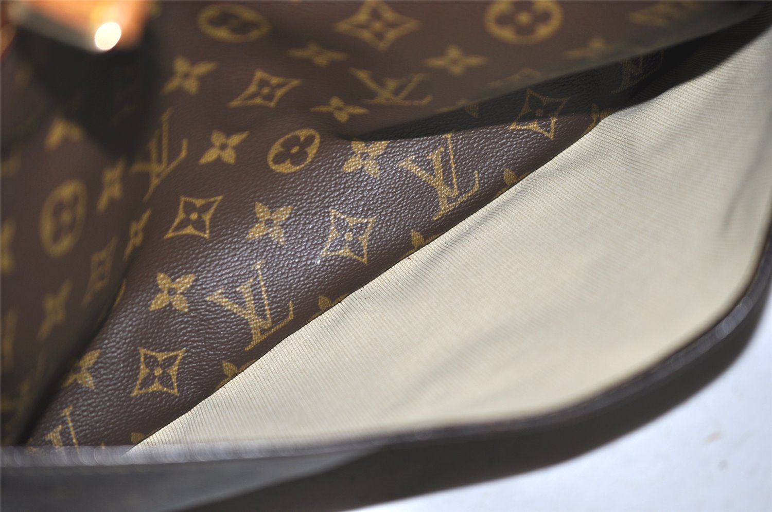 Authentic Louis Vuitton Monogram Deauville Hand Bag M47270 LV 6431K