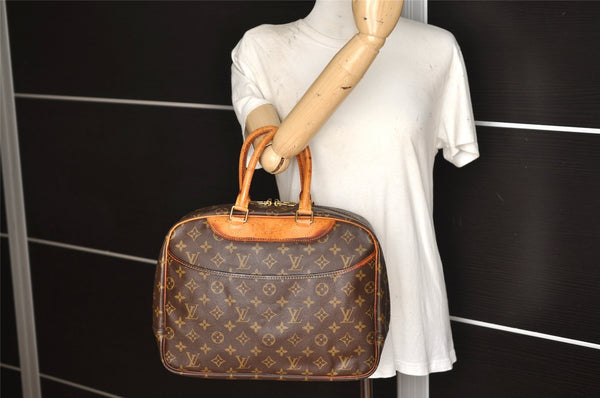 Authentic Louis Vuitton Monogram Deauville Hand Bag M47270 LV 6431K