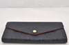 Authentic Louis Vuitton Monogram Empreinte Portefeuille Sarah Wallet Navy 6434K