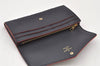 Authentic Louis Vuitton Monogram Empreinte Portefeuille Sarah Wallet Navy 6434K