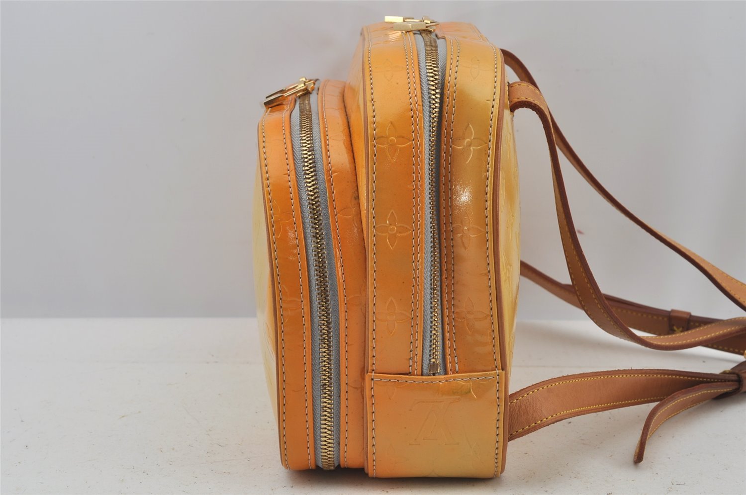 Authentic Louis Vuitton Vernis Murray Backpack Yellow M91038 LV 6437J