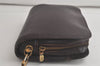 Authentic Louis Vuitton Taiga Baikal Clutch Bag Brown M30188 LV 6439K