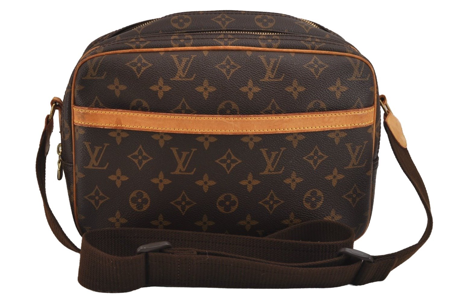 Authentic Louis Vuitton Monogram Reporter PM Shoulder Cross Bag M45254 LV 6440J