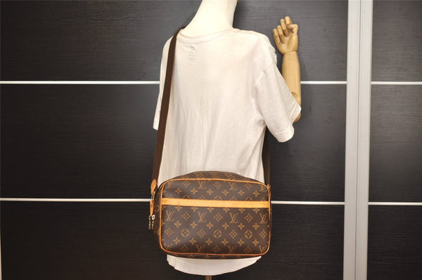 Authentic Louis Vuitton Monogram Reporter PM Shoulder Cross Bag M45254 LV 6440J