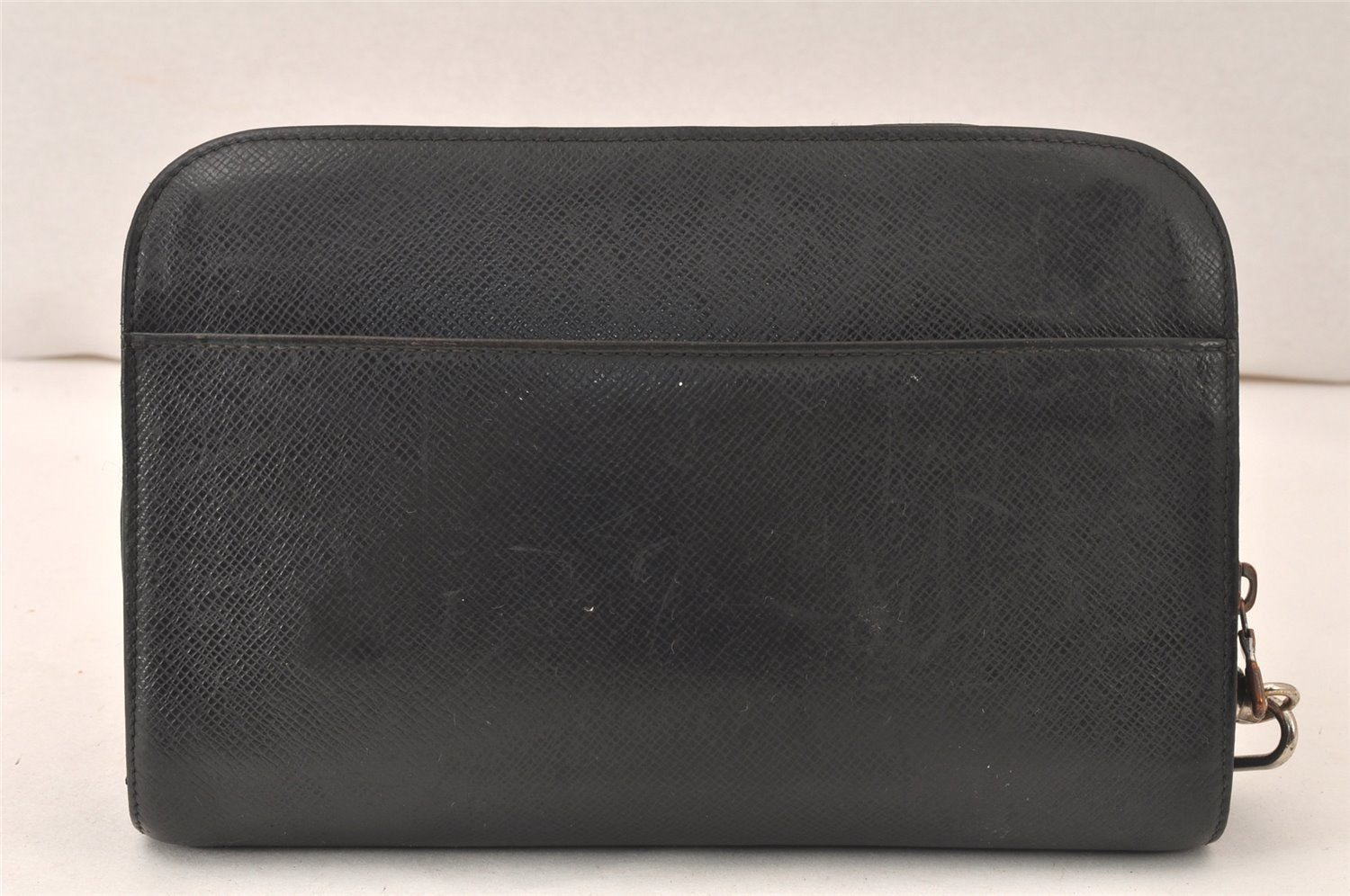 Authentic Louis Vuitton Taiga Baikal Clutch Bag Black M30182 LV 6440K