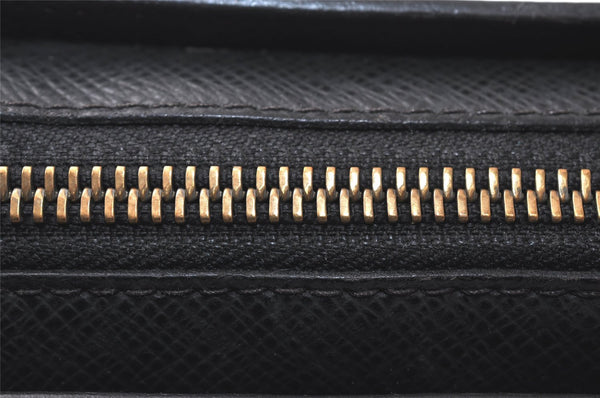 Authentic Louis Vuitton Taiga Baikal Clutch Bag Black M30182 LV 6440K