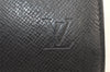 Authentic Louis Vuitton Taiga Baikal Clutch Bag Black M30182 LV 6440K
