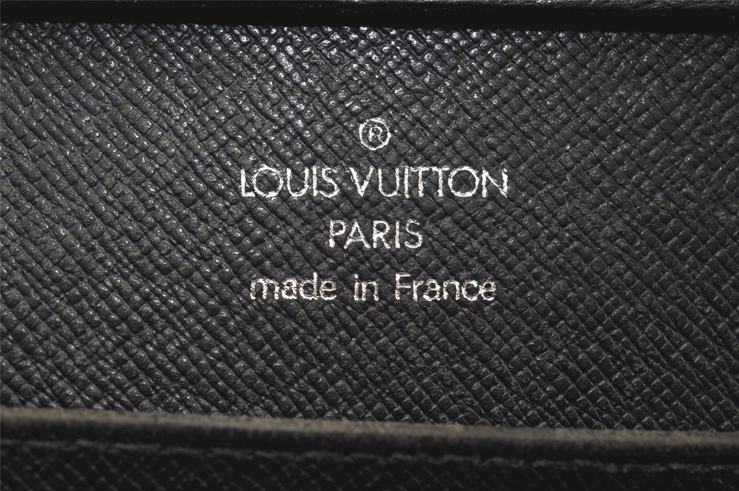 Authentic Louis Vuitton Taiga Baikal Clutch Bag Black M30182 LV 6440K