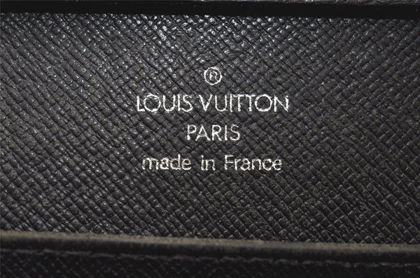 Authentic Louis Vuitton Taiga Baikal Clutch Bag Black M30182 LV 6440K