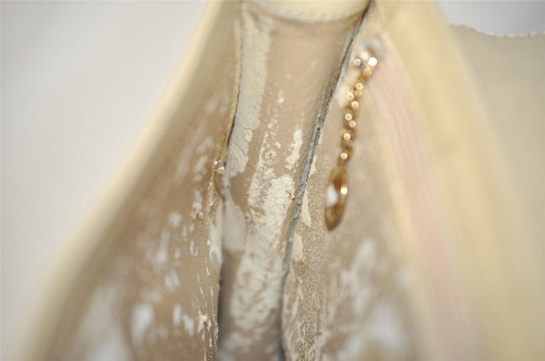 Authentic GUCCI Vintage Shoulder Bag Pursse Leather Beige Junk 6441I