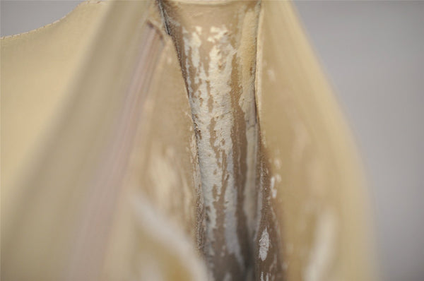 Authentic GUCCI Vintage Shoulder Bag Pursse Leather Beige Junk 6441I