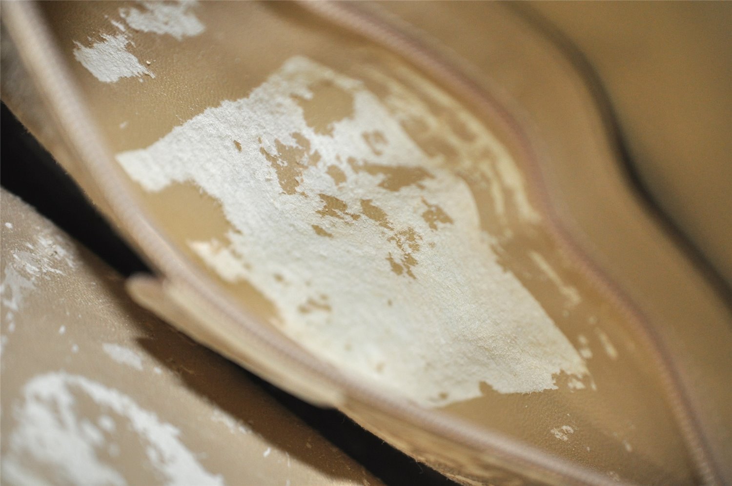 Authentic GUCCI Vintage Shoulder Bag Pursse Leather Beige Junk 6441I