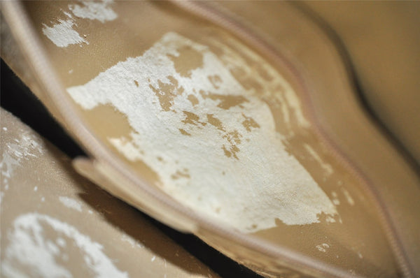 Authentic GUCCI Vintage Shoulder Bag Pursse Leather Beige Junk 6441I