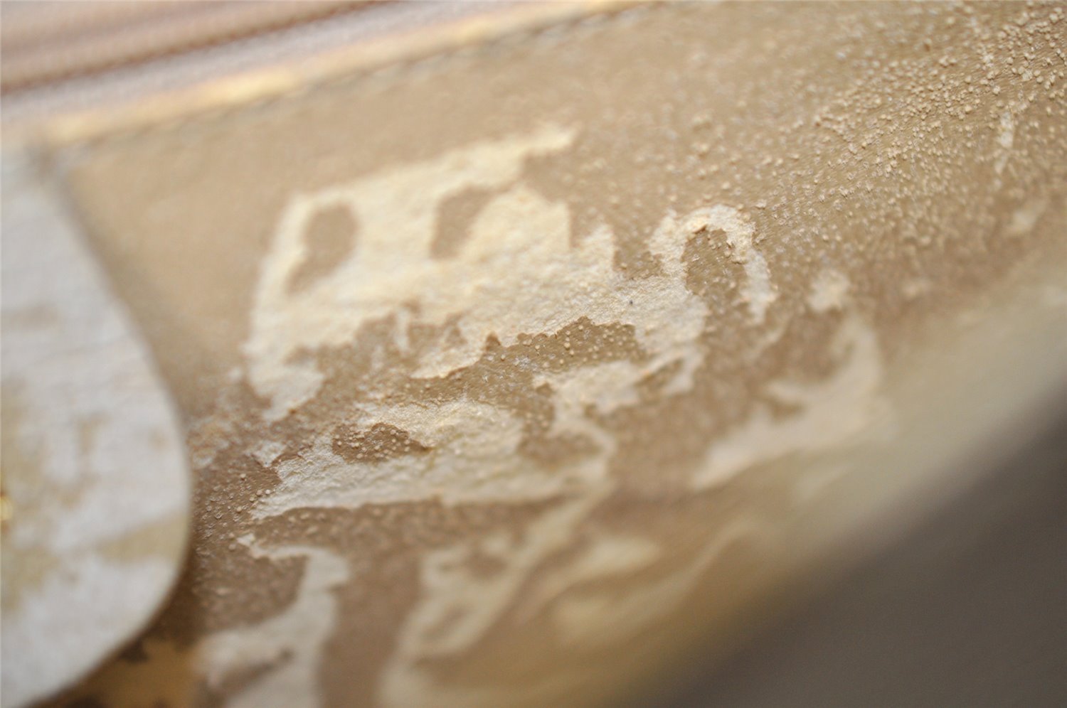 Authentic GUCCI Vintage Shoulder Bag Pursse Leather Beige Junk 6441I