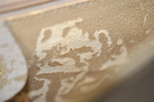 Authentic GUCCI Vintage Shoulder Bag Pursse Leather Beige Junk 6441I