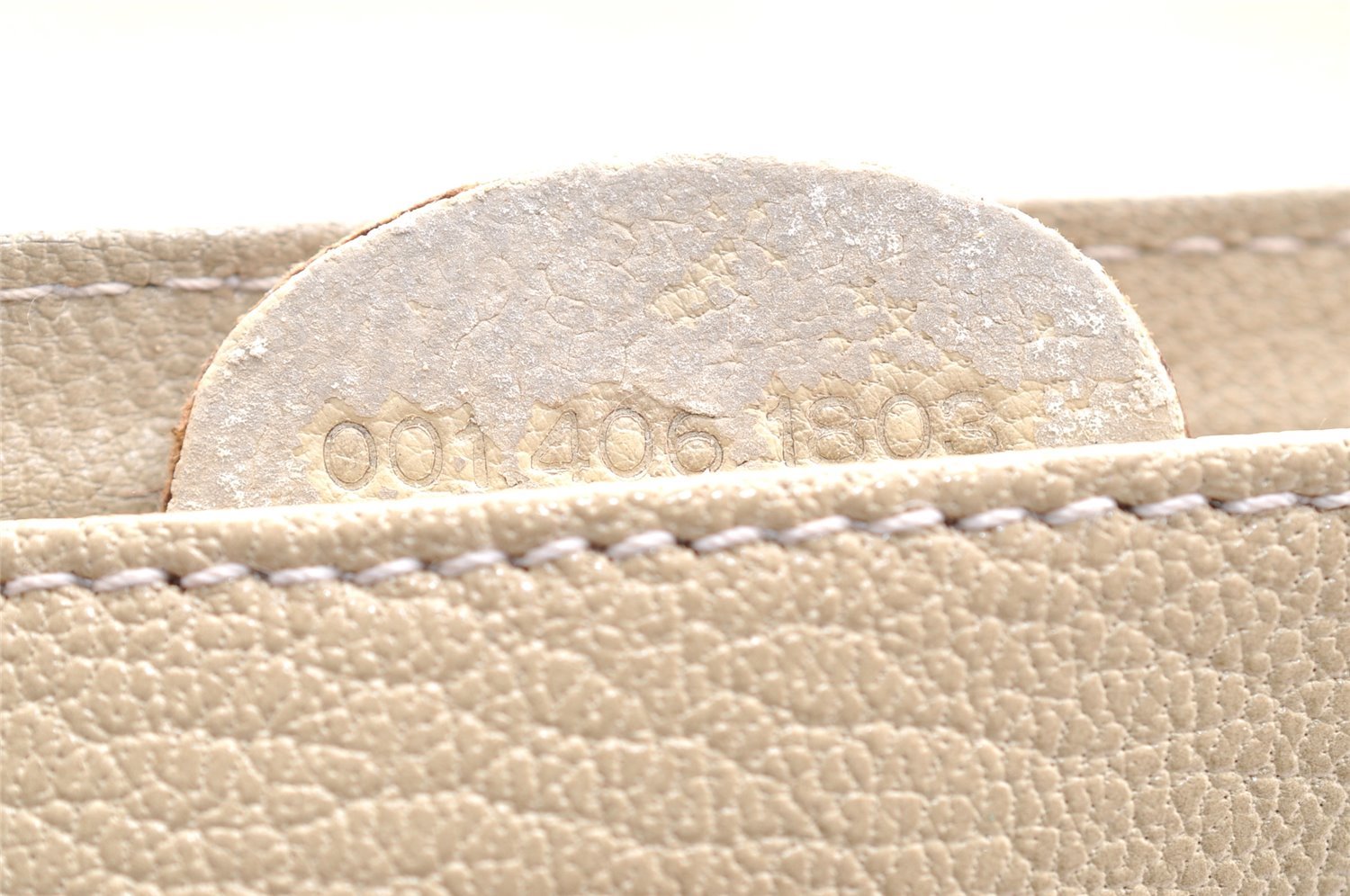 Authentic GUCCI Vintage Shoulder Bag Pursse Leather Beige Junk 6441I