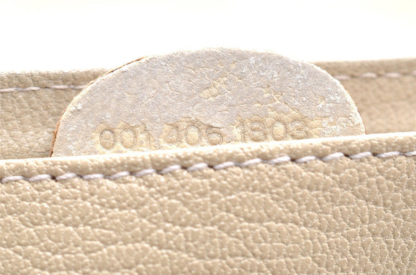 Authentic GUCCI Vintage Shoulder Bag Pursse Leather Beige Junk 6441I