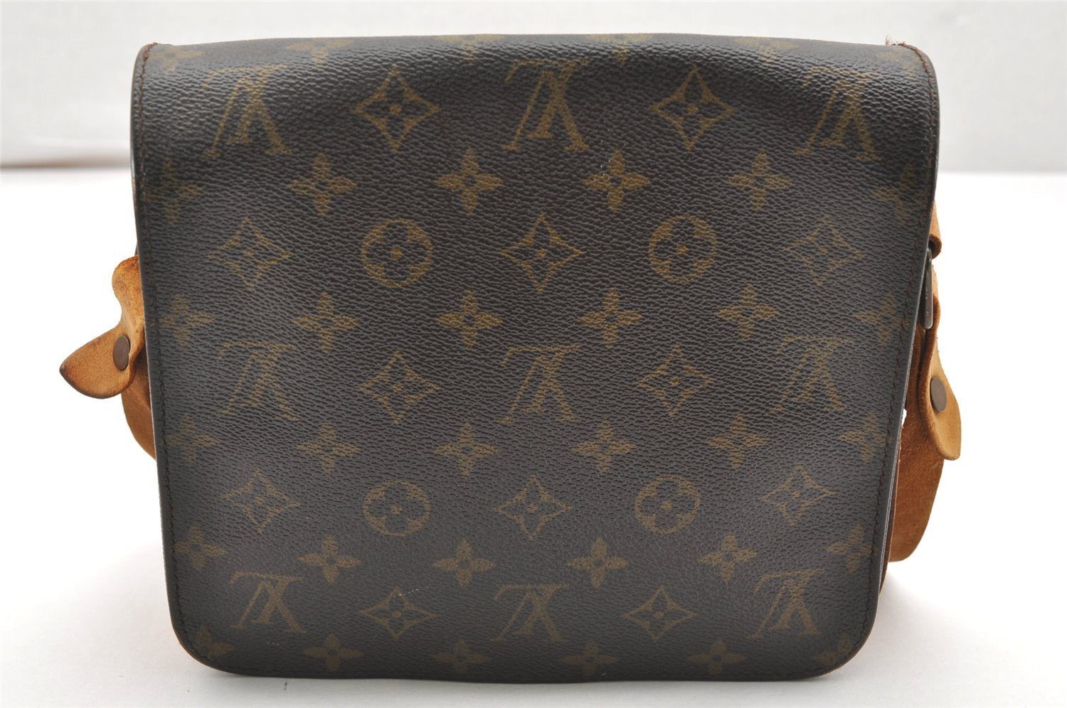 Authentic Louis Vuitton Monogram Cartouchiere MM M51253 Shoulder Cross Bag 6441K