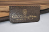 Authentic GUCCI Web Sherry Line Shoulder Cross Bag GG PVC Leather Brown 6442I