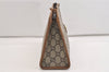 Authentic GUCCI Vintage GG Plus Clutch Hand Bag Purse PVC Leather Brown 6442J