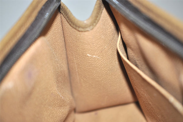 Authentic GUCCI Vintage GG Plus Clutch Hand Bag Purse PVC Leather Brown 6442J