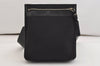 Authentic GUCCI Shoulder Cross Body Bag Purse Canvas Leather 92562 Black 6443J