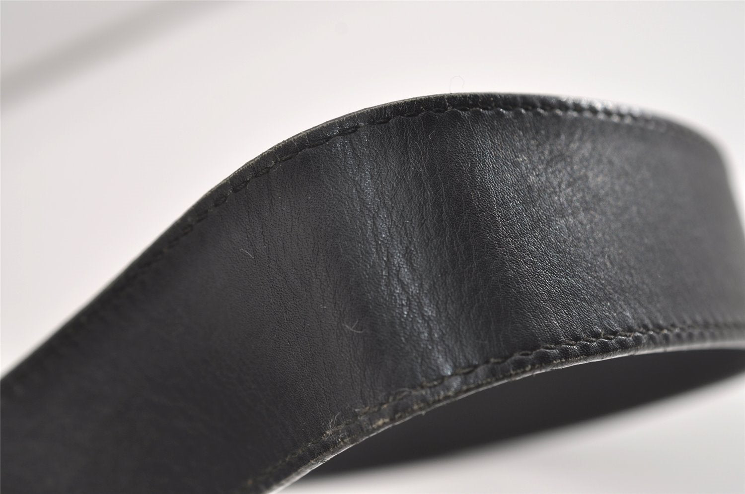 Authentic GUCCI Shoulder Cross Body Bag Purse Canvas Leather 92562 Black 6443J