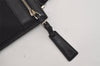Authentic GUCCI Shoulder Cross Body Bag Purse Canvas Leather 92562 Black 6443J