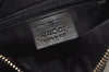Authentic GUCCI Shoulder Cross Body Bag Purse Canvas Leather 92562 Black 6443J
