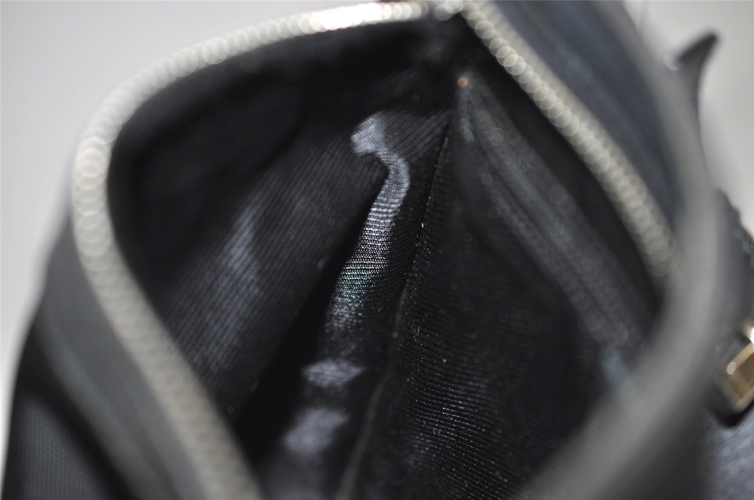 Authentic GUCCI Shoulder Cross Body Bag Purse Canvas Leather 92562 Black 6443J