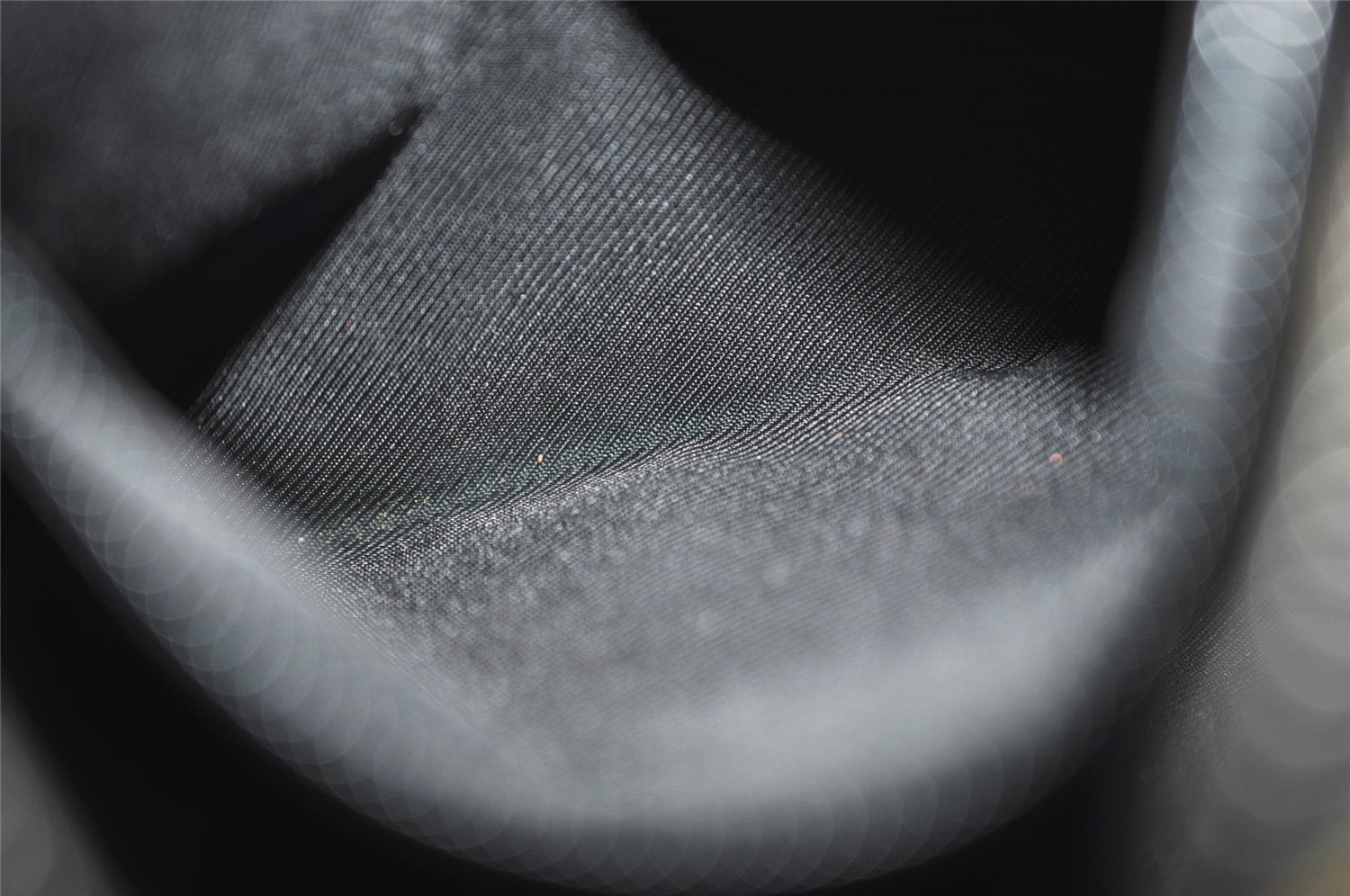 Authentic GUCCI Shoulder Cross Body Bag Purse Canvas Leather 92562 Black 6443J