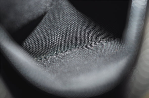 Authentic GUCCI Shoulder Cross Body Bag Purse Canvas Leather 92562 Black 6443J