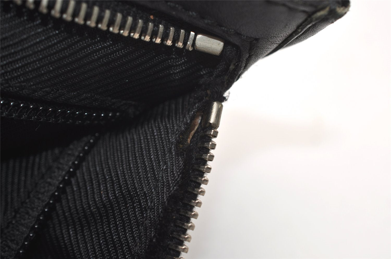 Authentic GUCCI Shoulder Cross Body Bag Purse Canvas Leather 92562 Black 6443J