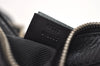 Authentic GUCCI Shoulder Cross Body Bag Purse Canvas Leather 92562 Black 6443J