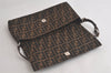 Authentic FENDI Vintage Zucca Shoulder Hand Bag Purse Canvas Leather Brown 6444K