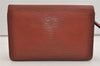 Authentic Louis Vuitton Epi Sellier Dragonne Clutch Bag Brown M52618 LV 6445J