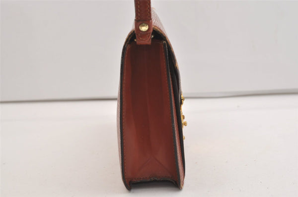 Authentic Louis Vuitton Epi Sellier Dragonne Clutch Bag Brown M52618 LV 6445J