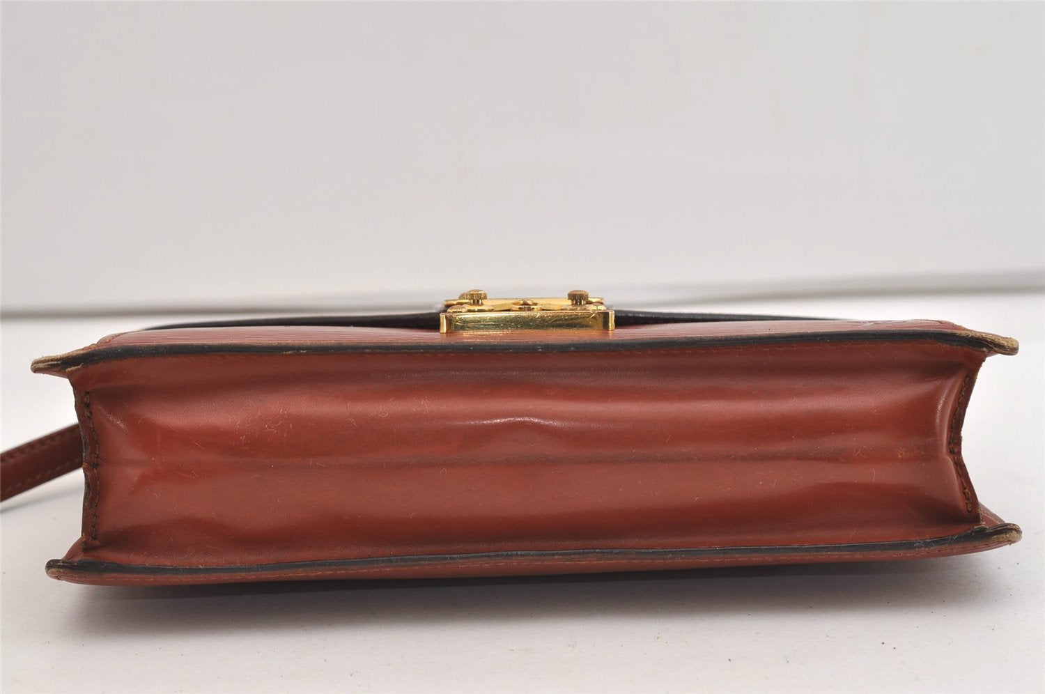 Authentic Louis Vuitton Epi Sellier Dragonne Clutch Bag Brown M52618 LV 6445J