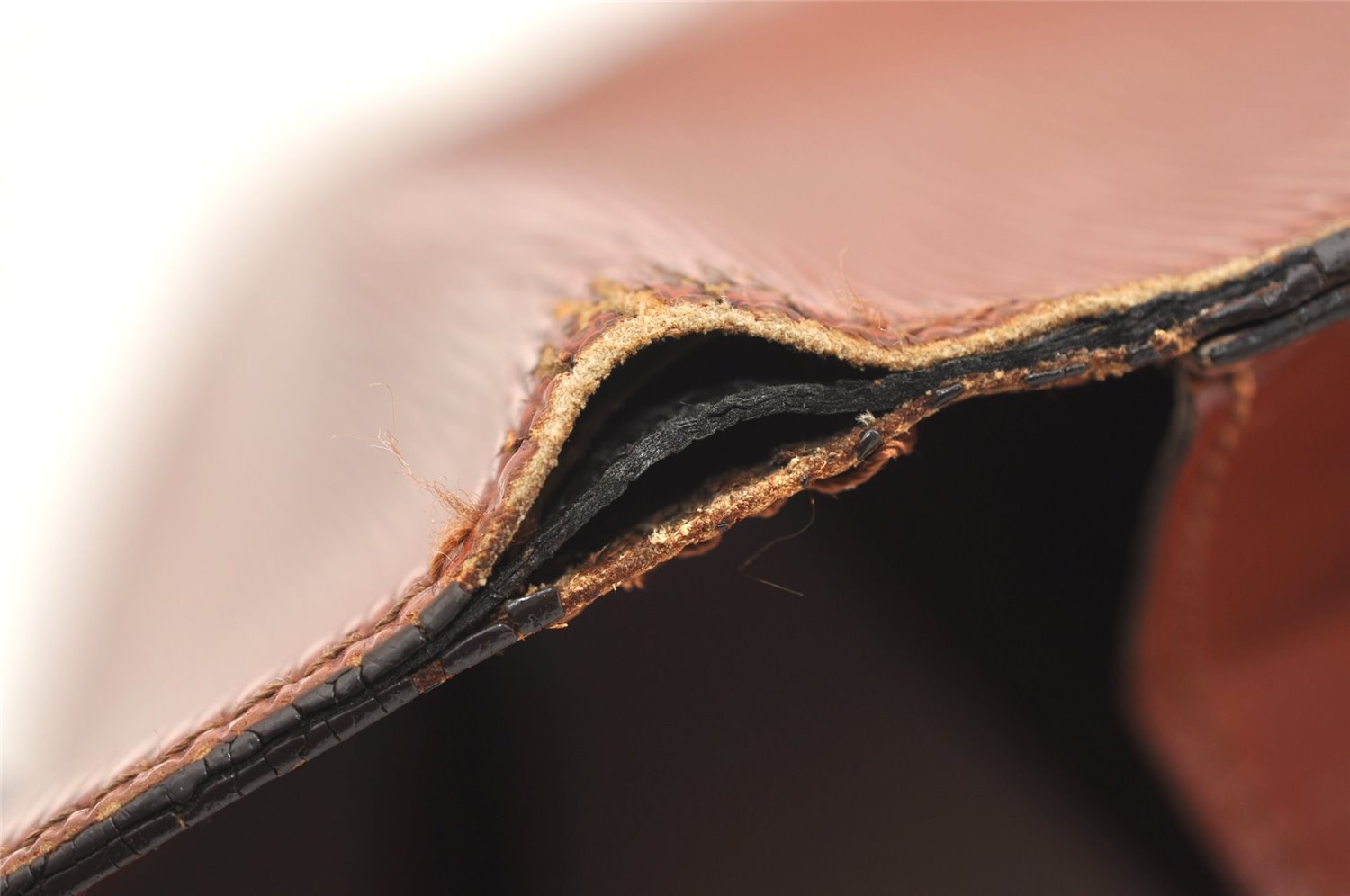 Authentic Louis Vuitton Epi Sellier Dragonne Clutch Bag Brown M52618 LV 6445J