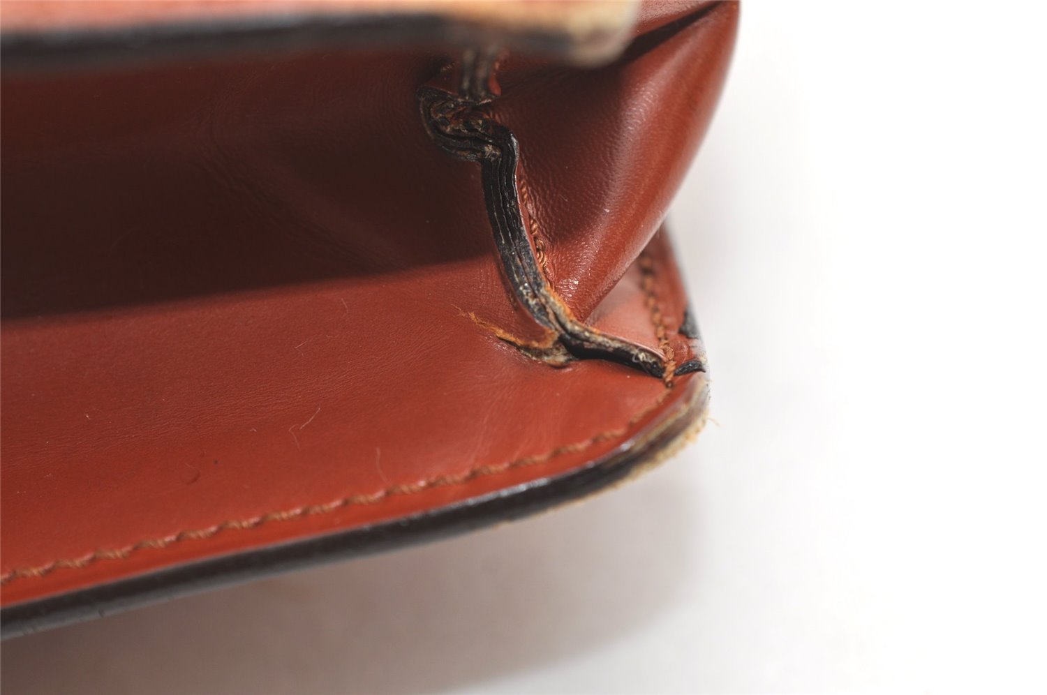 Authentic Louis Vuitton Epi Sellier Dragonne Clutch Bag Brown M52618 LV 6445J