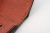 Authentic Louis Vuitton Epi Sellier Dragonne Clutch Bag Brown M52618 LV 6445J