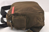 Authentic PRADA Sports Vintage Nylon Backpack Purse Khaki Green 6447K