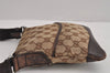 Authentic GUCCI Shoulder Cross Bag Purse GG Canvas Leather 147671 Brown 6448J