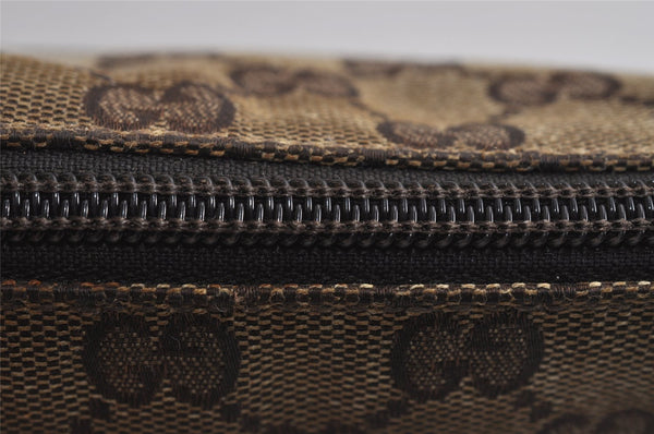 Authentic GUCCI Shoulder Cross Bag Purse GG Canvas Leather 147671 Brown 6448J